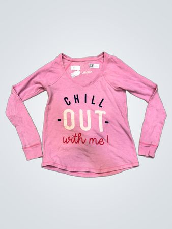 Undiz "Chill Out With Me" pinkes Langarmshirt