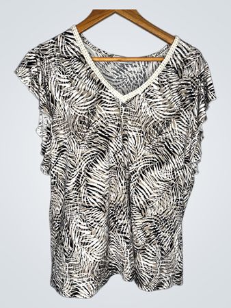 Batida Damen V-Neck Tropenprint Oberteil