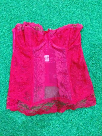 Women's Pink Lace Bustier