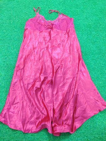 Pink Satin Lace Nightgown
