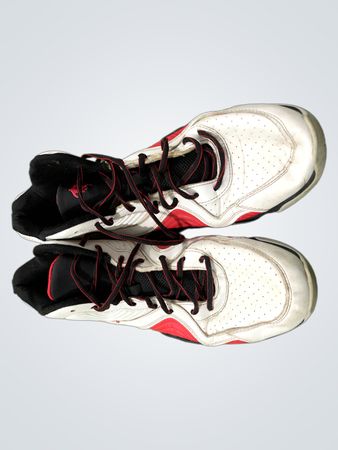 AND1 Men's White and Red Athletic Shoes