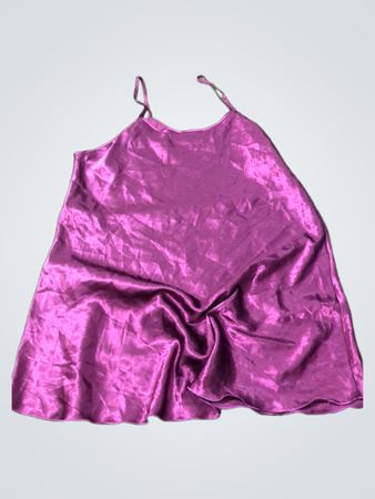 Purple Satin Slip Dress