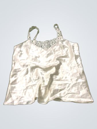 Marks & Spencer White Lace Trim Cami Top