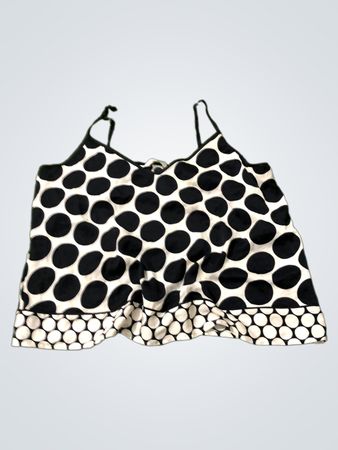 Black and white polka dot camisole
