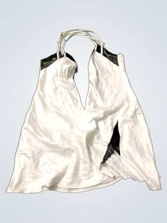 White and black lingerie chemise