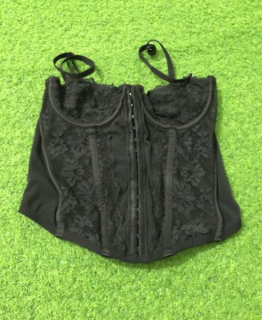 Black Corset with Lace Detail