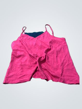PEP&CO Red Spaghetti Strap Top with Black Lace Trim