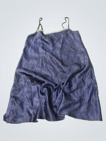 DEBENHAMS Navy Blue Satin Nightgown