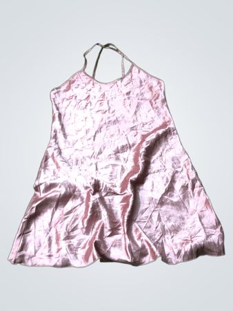 Pink satin slip dress
