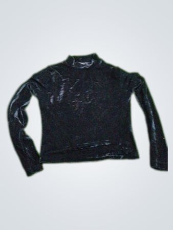 Atmosphere Black Velvet Mock Neck Long Sleeve Top