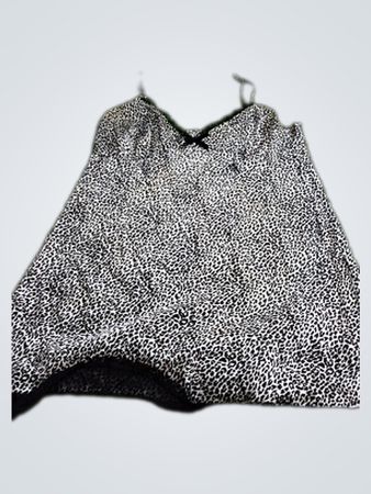 Leopard Print Nightgown with Lace Trim