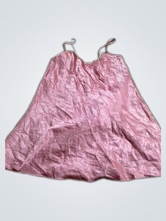 Pink satin slip dress