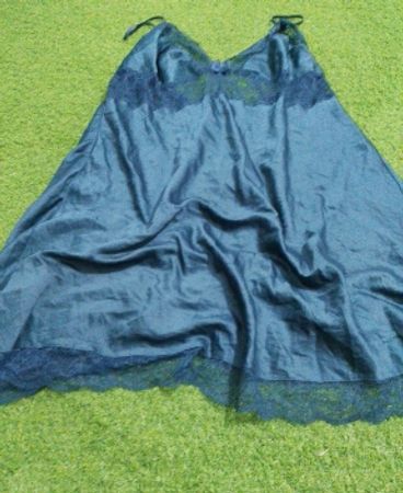 Jasper Conran Navy Lace Trim Chemise Size 20