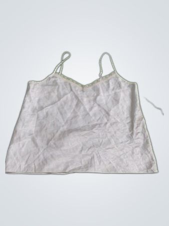 White camisole with lace trim