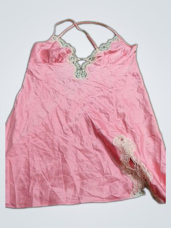 Pink Lace Trim Nightgown