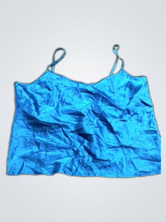 Blue Satin Camisole