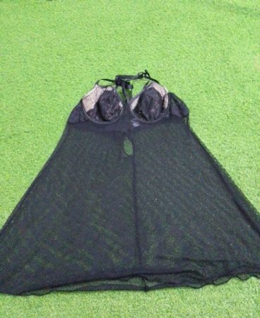 Black Mesh Babydoll