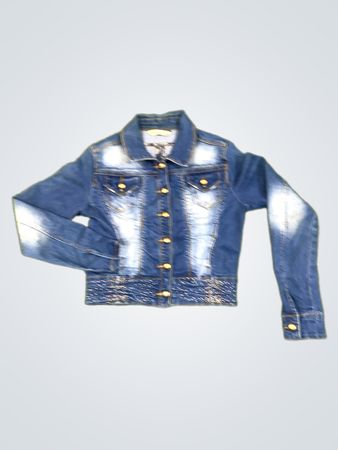 Siate Jeans Denim Jacket with Embellished Hem