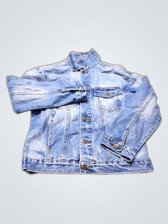 Mystery Jane Denim Jacket with Embroidered Back Panel and Tassels