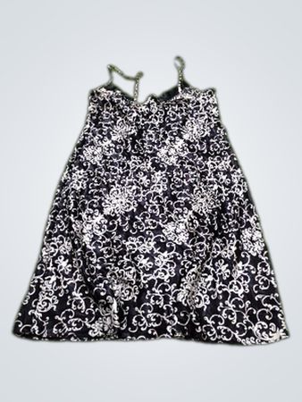 Schwarz-weißer gemusterter Slipdress
