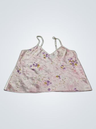 Rosa Trägershirt mit Blumenmuster