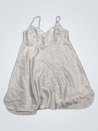 White Satin Slip Dress