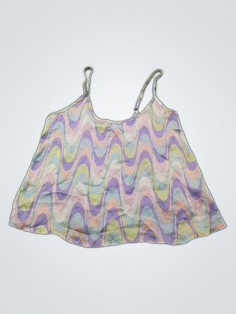 Top à bretelles à motif ondulé