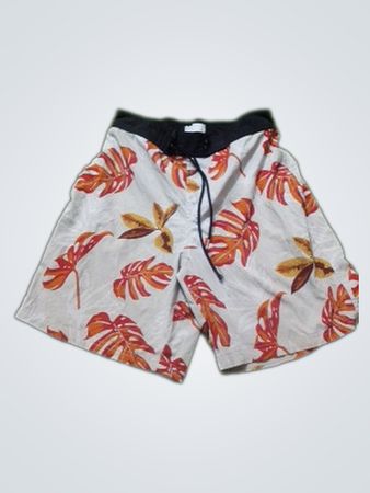Herren-Badehose mit tropischem Blattmuster