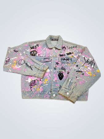 SHOWTIME ! Veste en jean graffiti