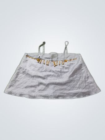 Hellblaues Camisole mit goldenen Verzierungen