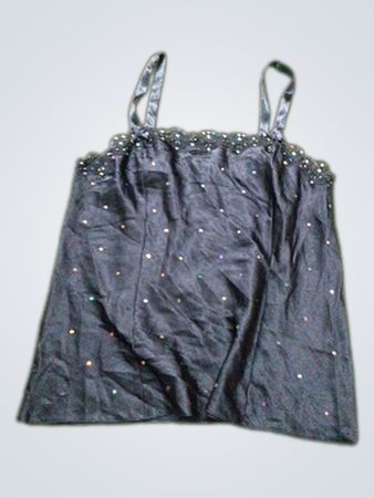 Schwarzes Trägertop mit Pailletten