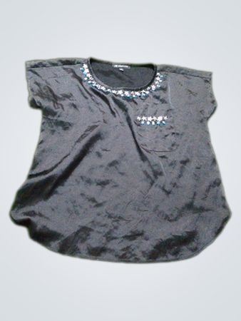 INC International Concepts Schwarze bestickte Bluse