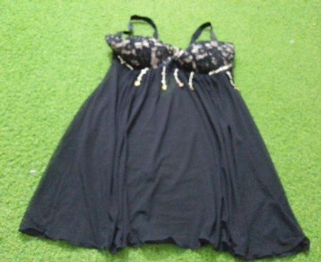 Schwarzes Babydoll-Negligé