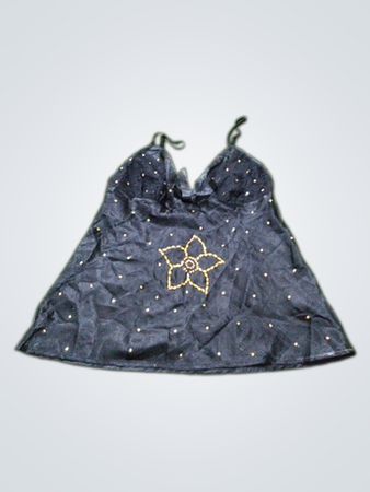 Senza Schwarzes Verzierung-Babydoll-Chemise
