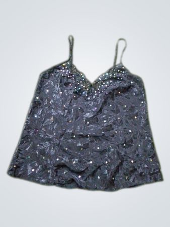 Schwarzes Pailletten-Cami-Top