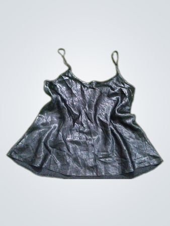 Schwarzes Satin-Cami-Unterhemd