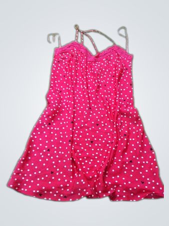 M&S Pink Polka Dot Slip Dress