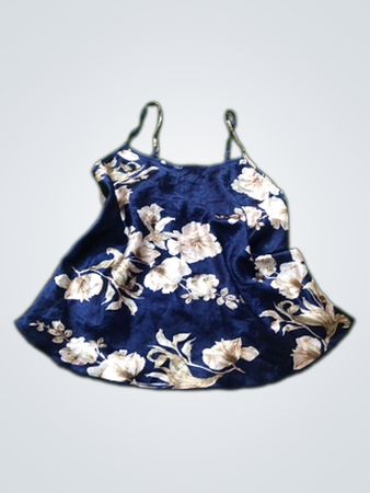 Blaues geblümtes Camisole-Top