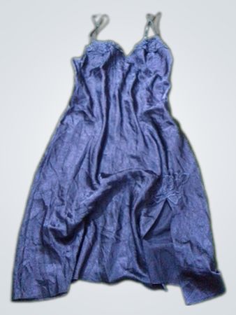 Dunkelblaues Slip-Kleid