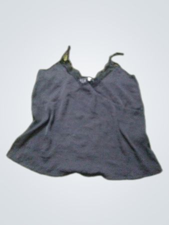 Black camisole with lace trim