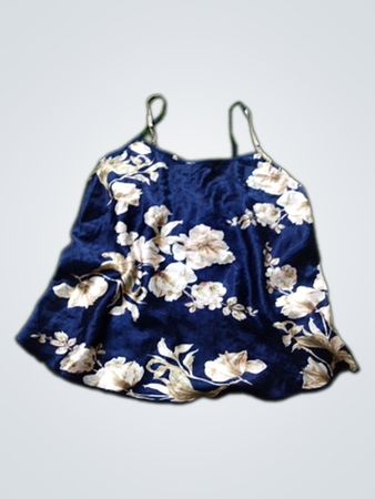 Caraco imprimé floral bleu