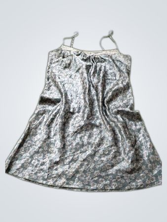 Satin Slip Dress with Floral Print