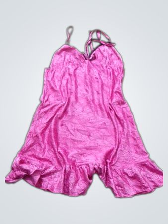 Joys Pink Lace Trim Nightgown