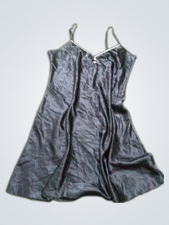 Black satin nightgown