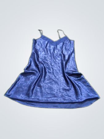 George Navy Satin Slip Dress