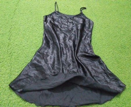 Black Satin Slip Dress