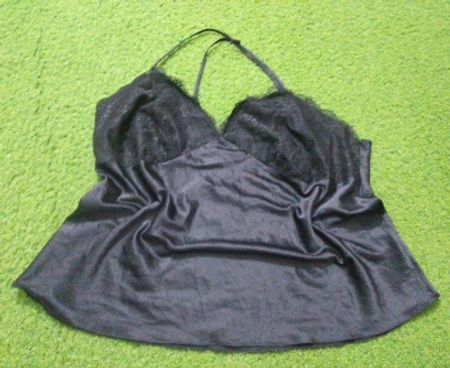 sleep well black lace trim camisole