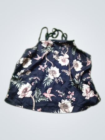 Canotta con stampa floreale color navy