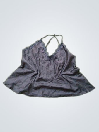 Secret Possessions Black Lace Trim Cami Top