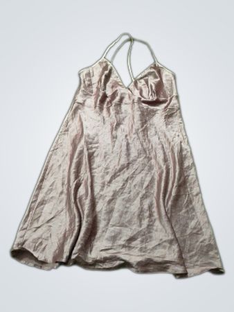 Satin Halter Slip Dress